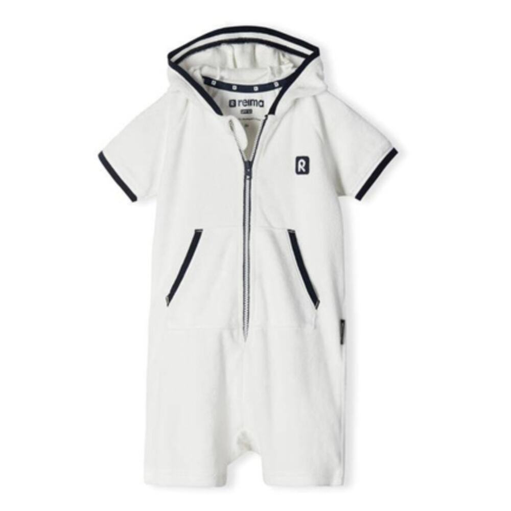 reima white USPF 50 terrycloth onesie